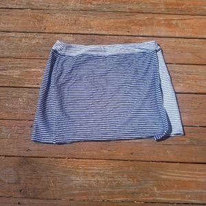 White & Navy Striped Mini Skirt Cato 18-20W